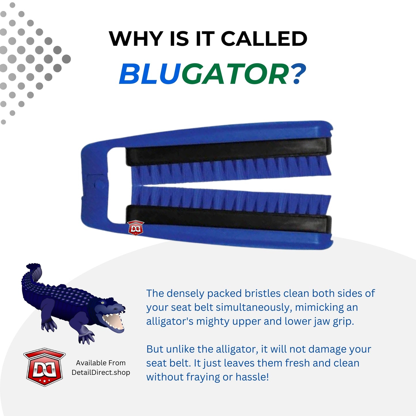 BLUGATOR Seat Belt Cleaning Brush - Detail Direct