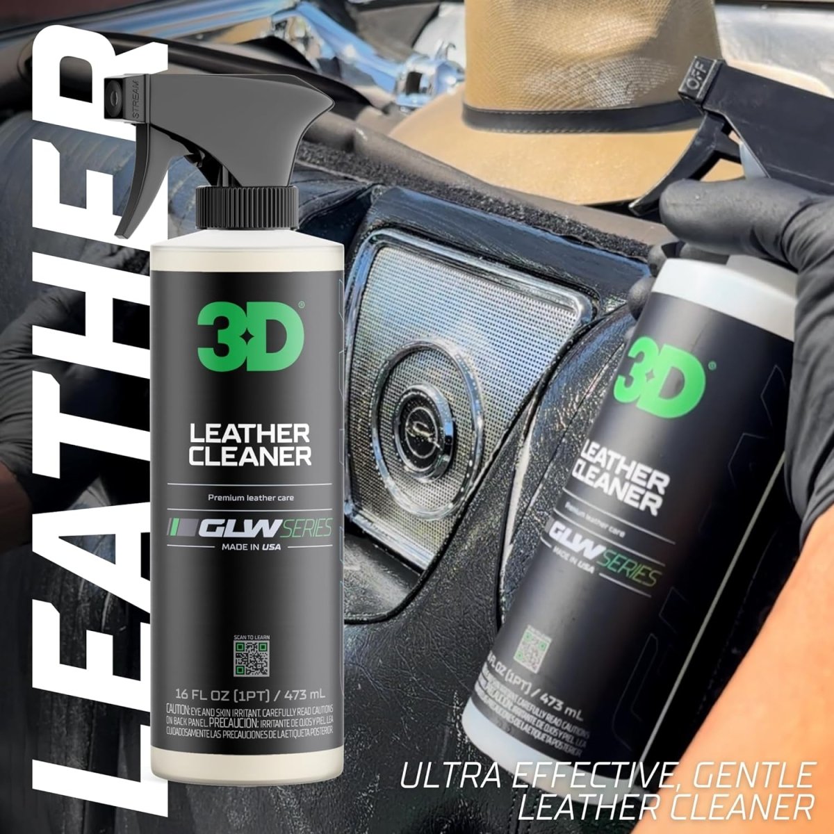 3D GLW Series Leather Cleaner - Detail Direct