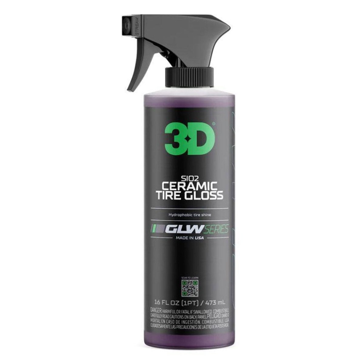 3D GLW Series SiO2 Ceramic Tire Gloss - Detail Direct