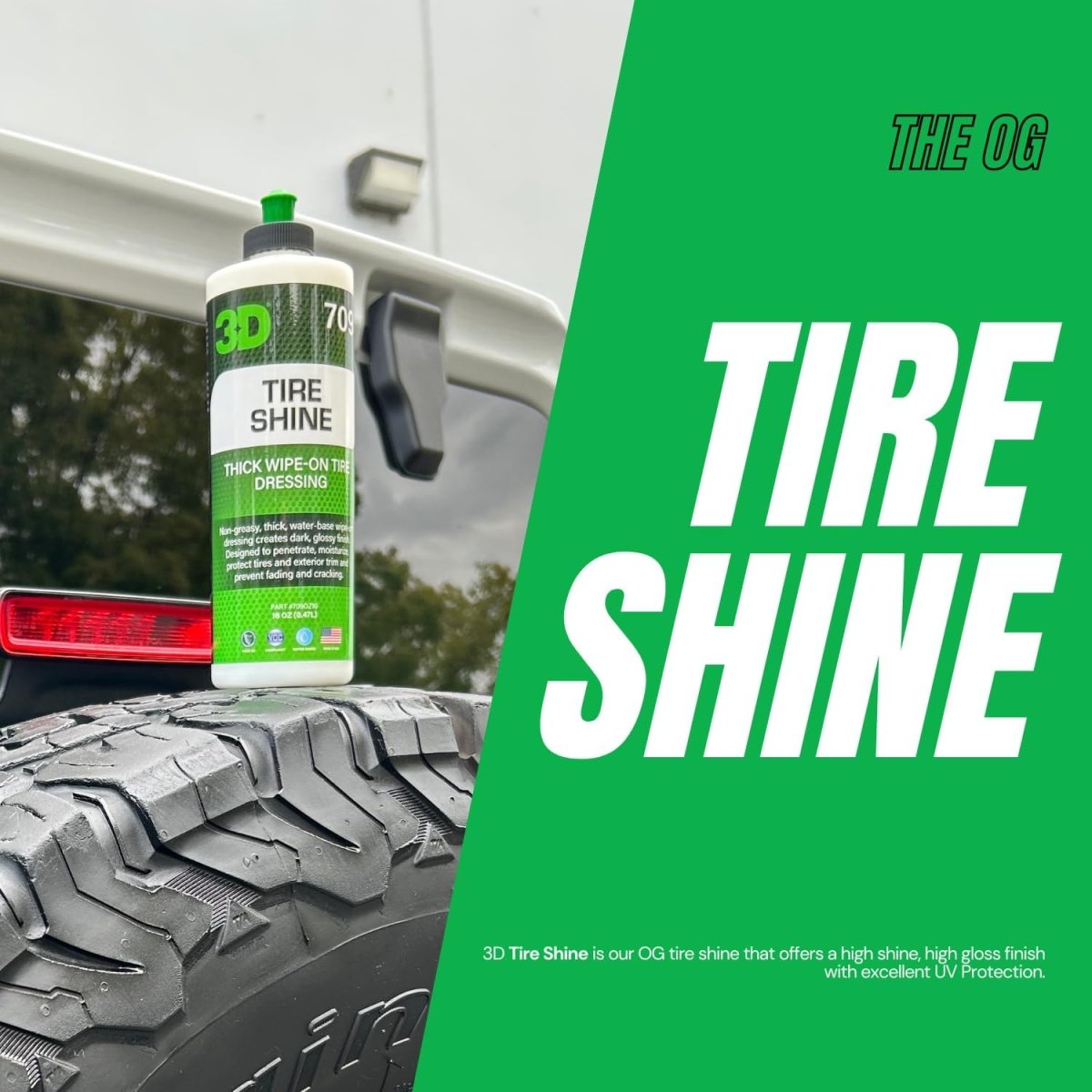 3D Tire Shine Thick Wipe - On Dressing - Detail Direct