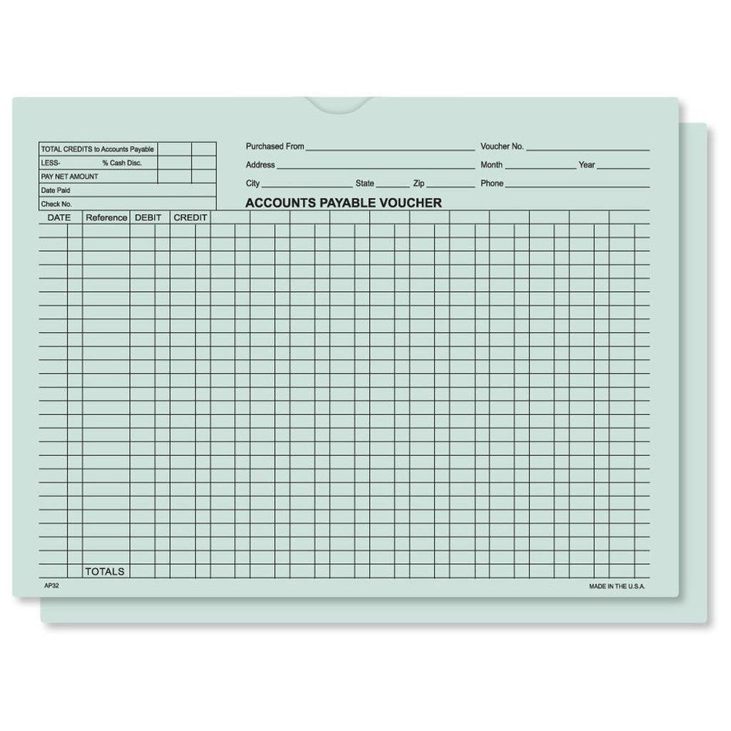 Accounts Payable Voucher Envelopes (Package of 100) - Detail Direct