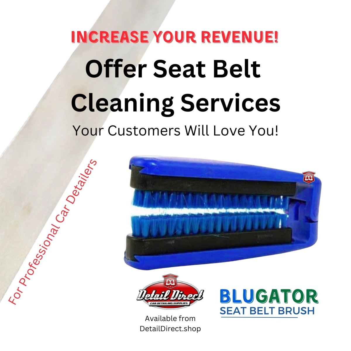 BLUGATOR Seat Belt Cleaning Brush - Detail Direct