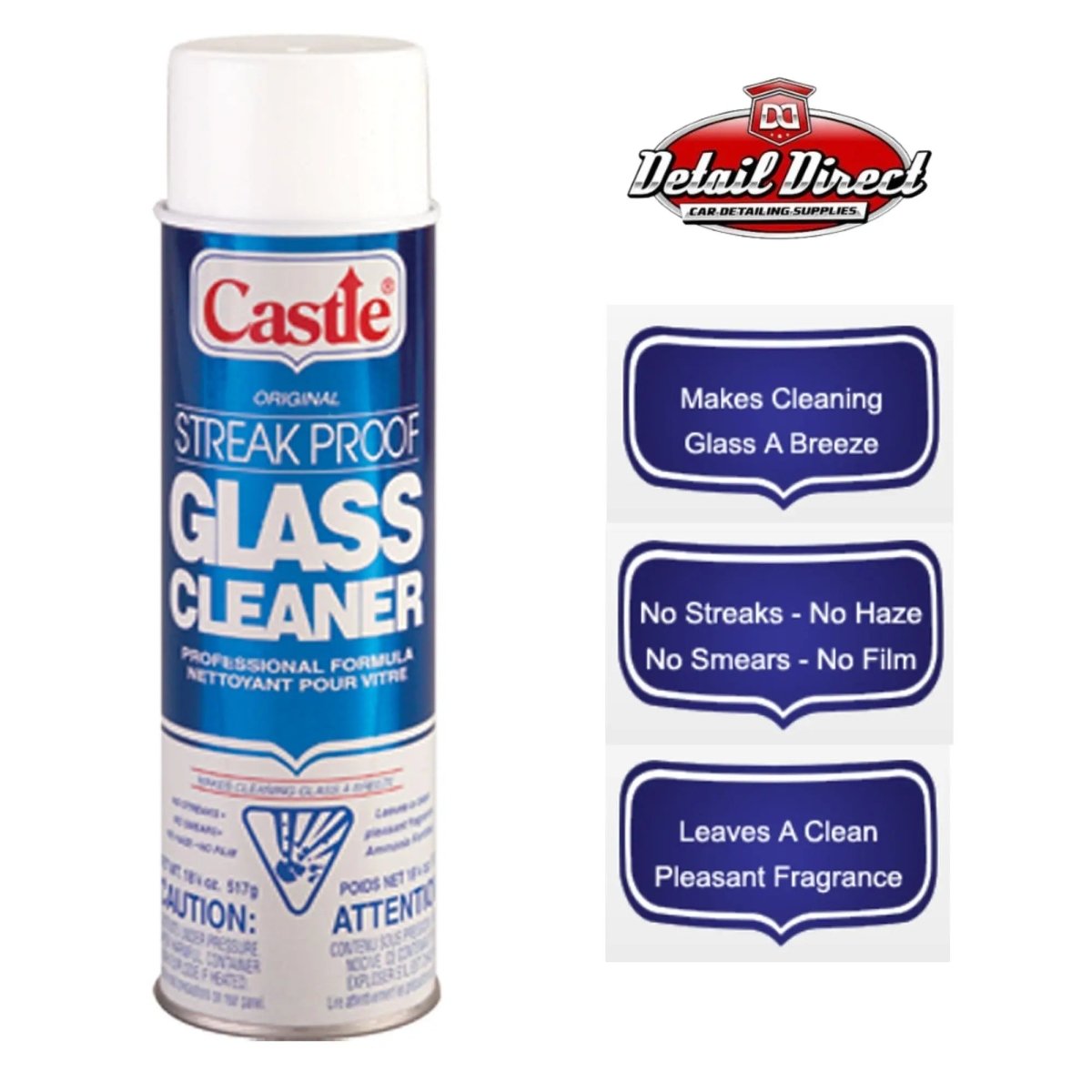 Castle Streak Proof Glass Cleaner - Detail Direct