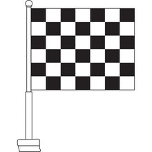 Load image into Gallery viewer, Checkered (Black &amp; White) Car Flag - Detail Direct