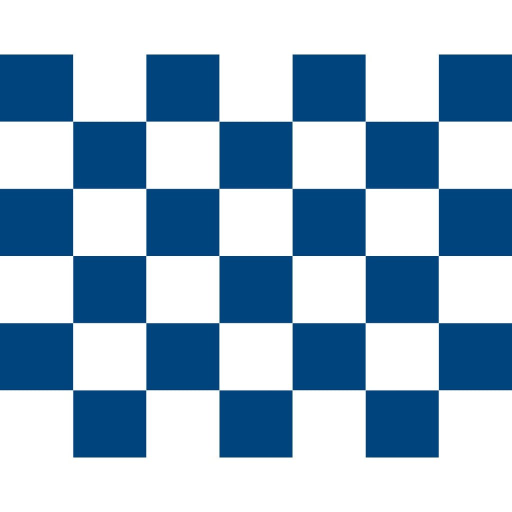 Checkered (Blue & White) Car Flag - Detail Direct