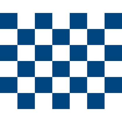 Checkered (Blue & White) Car Flag - Detail Direct