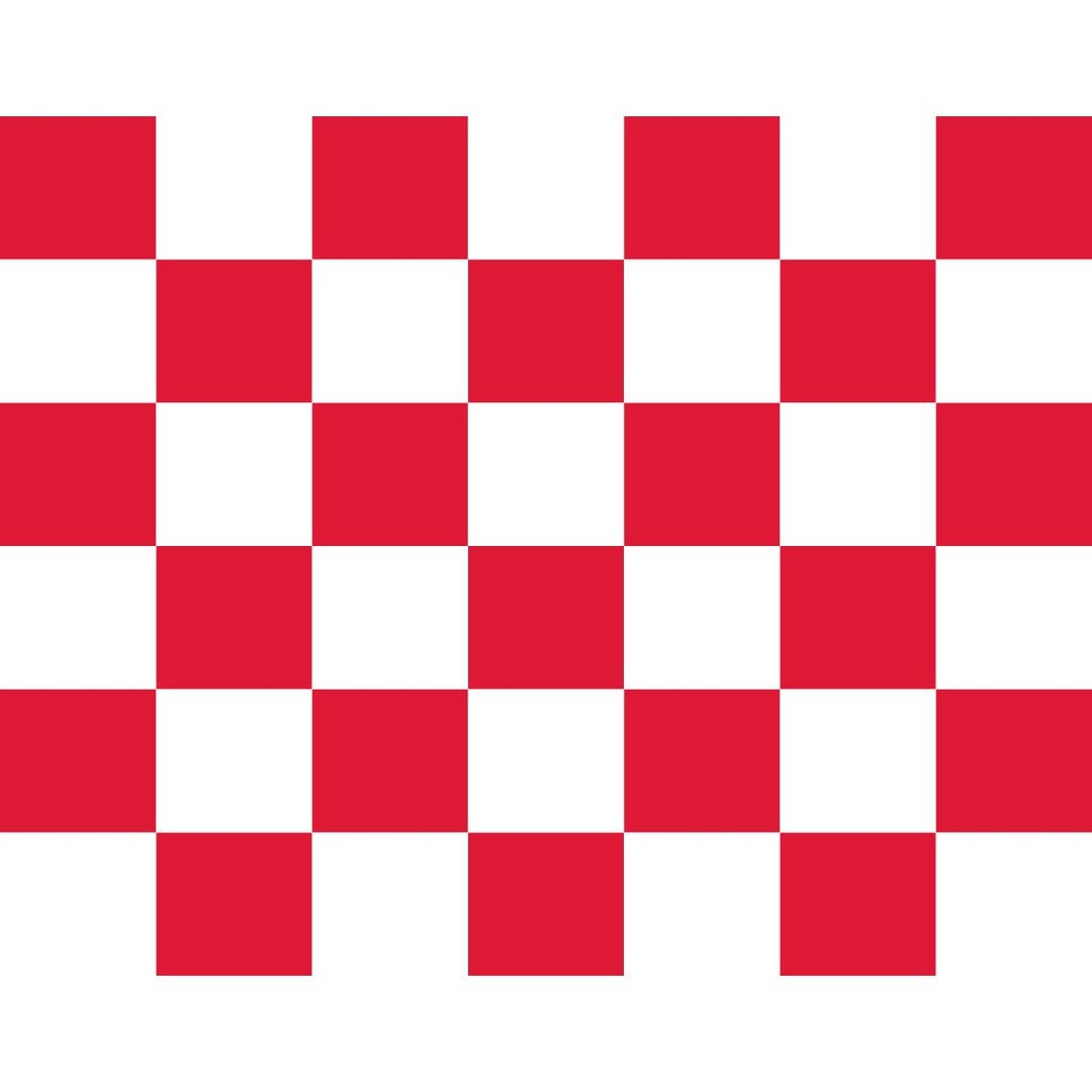 Checkered (Red & White) Car Flag - Detail Direct