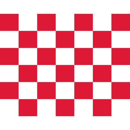 Checkered (Red & White) Car Flag - Detail Direct