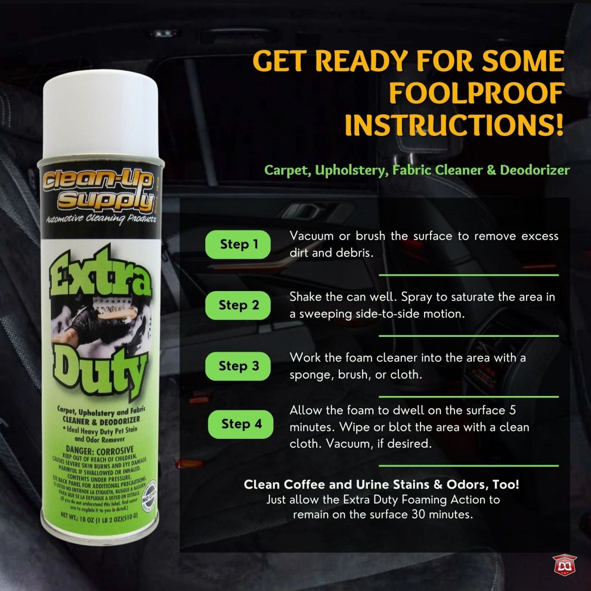 Clean-Up Supply Extra Duty Carpet & Upholstery Cleaner - Detail Direct