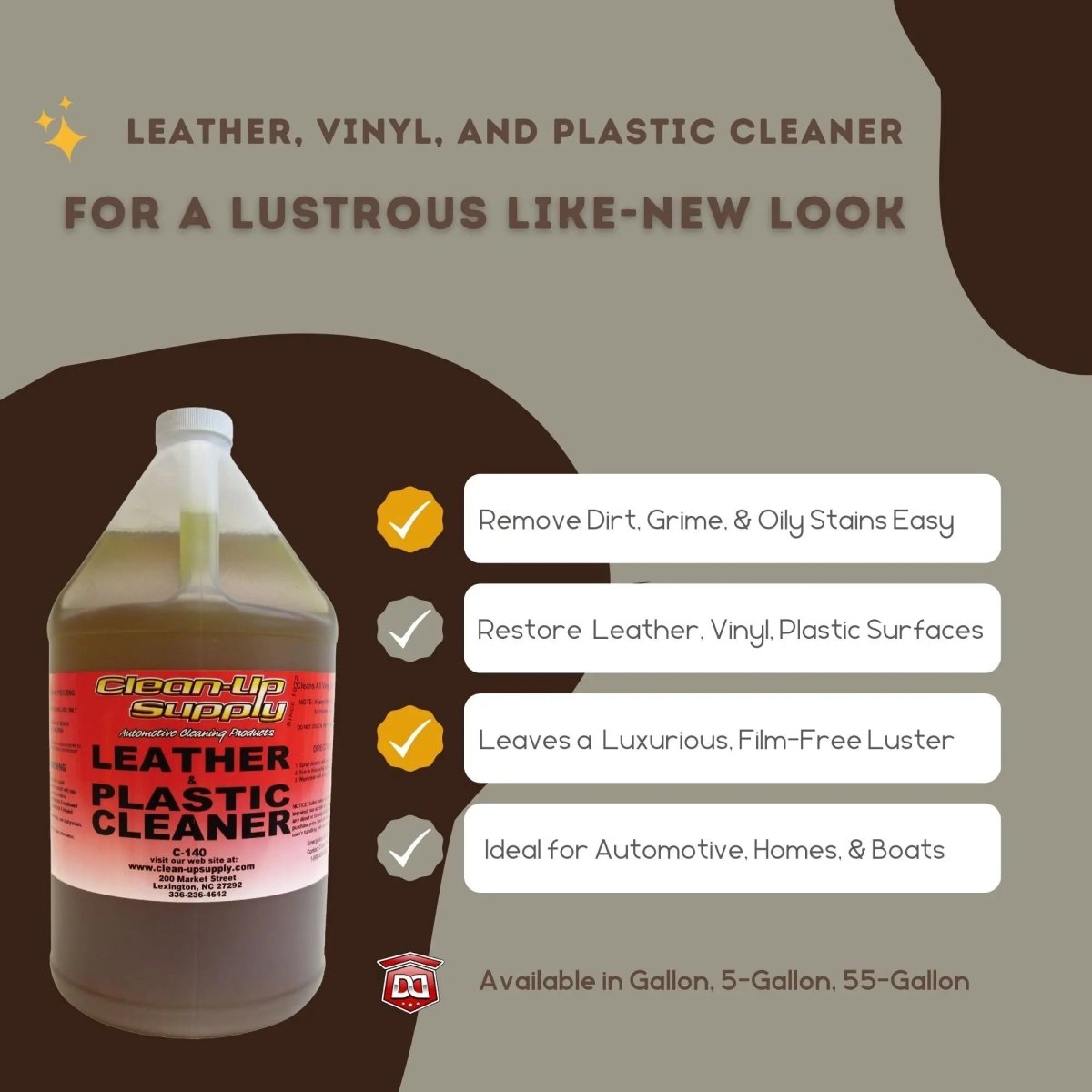 Clean-Up Supply Leather & Plastic Cleaner - Detail Direct