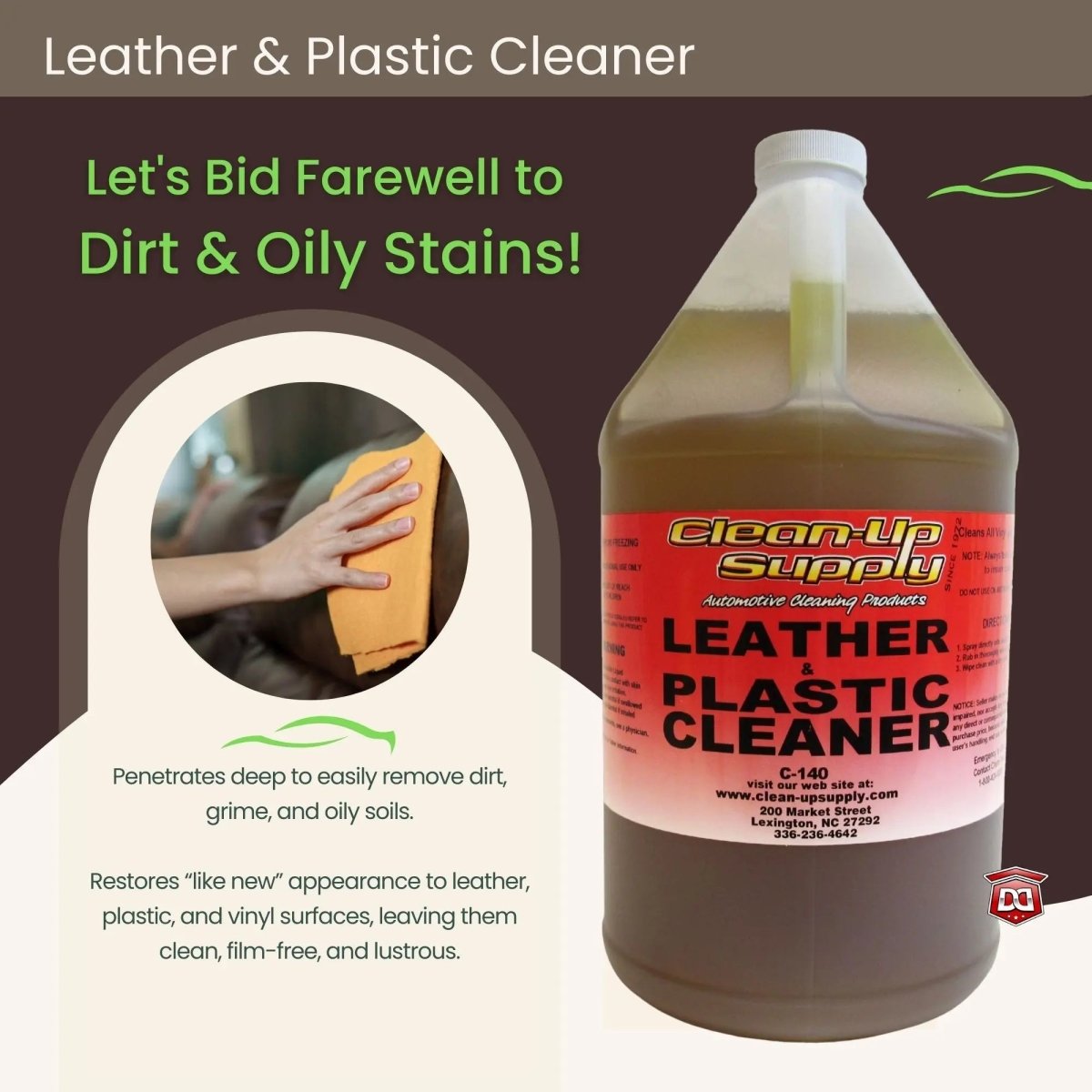 Clean-Up Supply Leather & Plastic Cleaner - Detail Direct