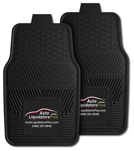 Custom Printed Heavy Duty All - Weather Vinyl Molded Car Mats (2 - Piece Set) - Detail Direct