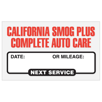 Custom Write - On Oil Change Stickers - Light Adhesive (Individually Cut Labels) - Detail Direct