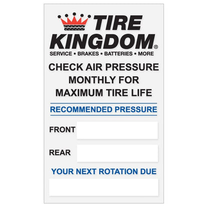 Custom Write - On Oil Change Stickers - Light Adhesive (Individually Cut Labels) - Detail Direct