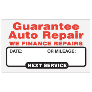 Custom Write - On Oil Change Stickers - Static Cling (Individually Cut Labels) - Detail Direct