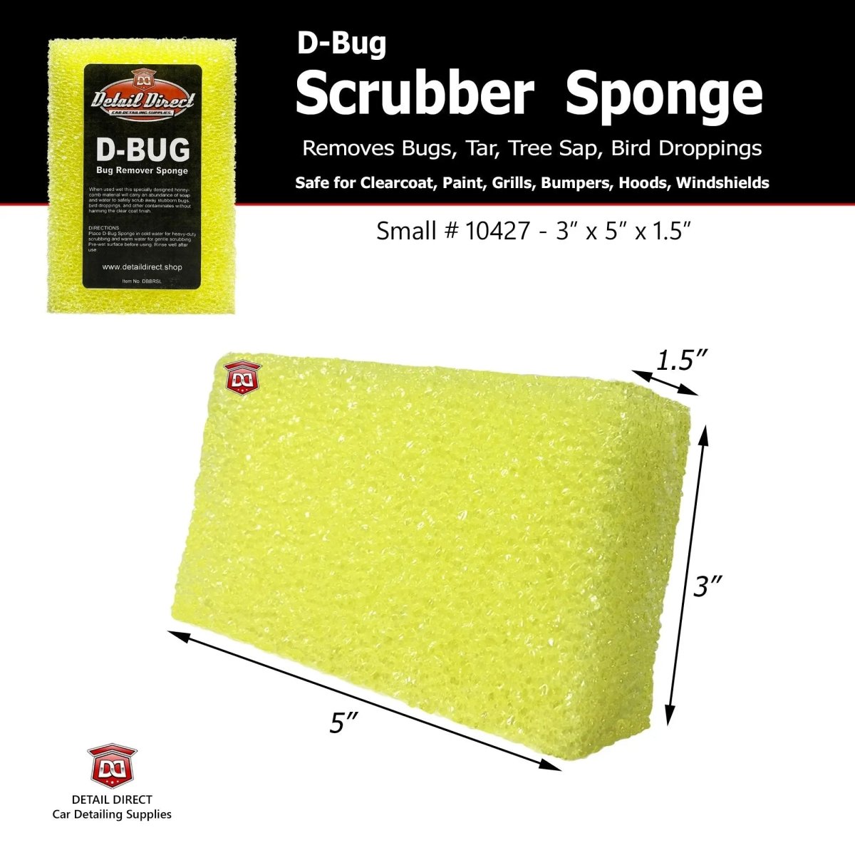 D-BUG Scrubber Sponge - Detail Direct