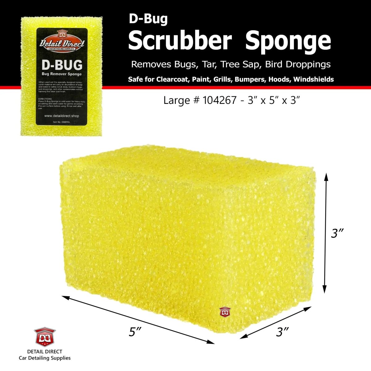 D-BUG Scrubber Sponge - Detail Direct