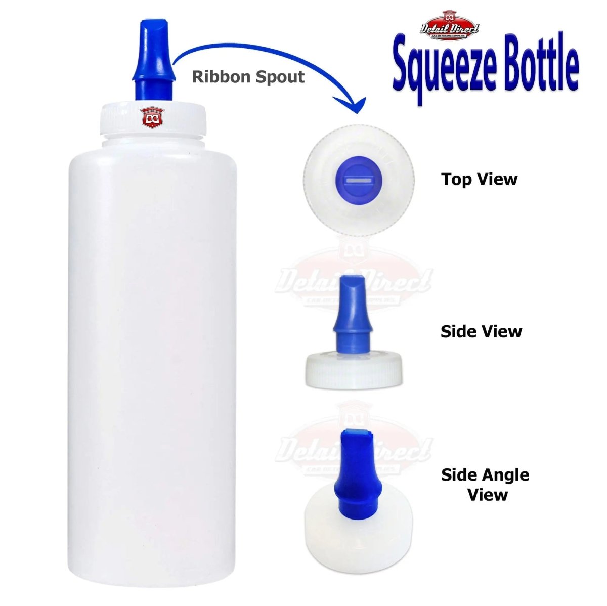 DETAIL DIRECT Applicator Bottle with Ribbon Cap, 16 ounce - Detail Direct