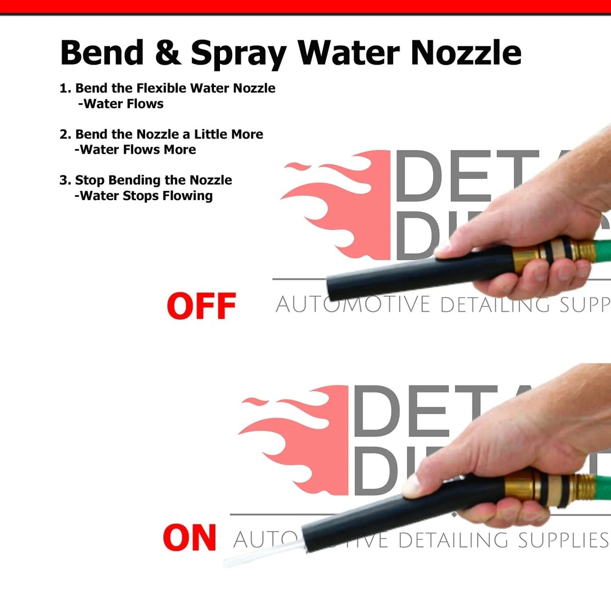 DETAIL DIRECT Bend and Spray Water Nozzle - Detail Direct