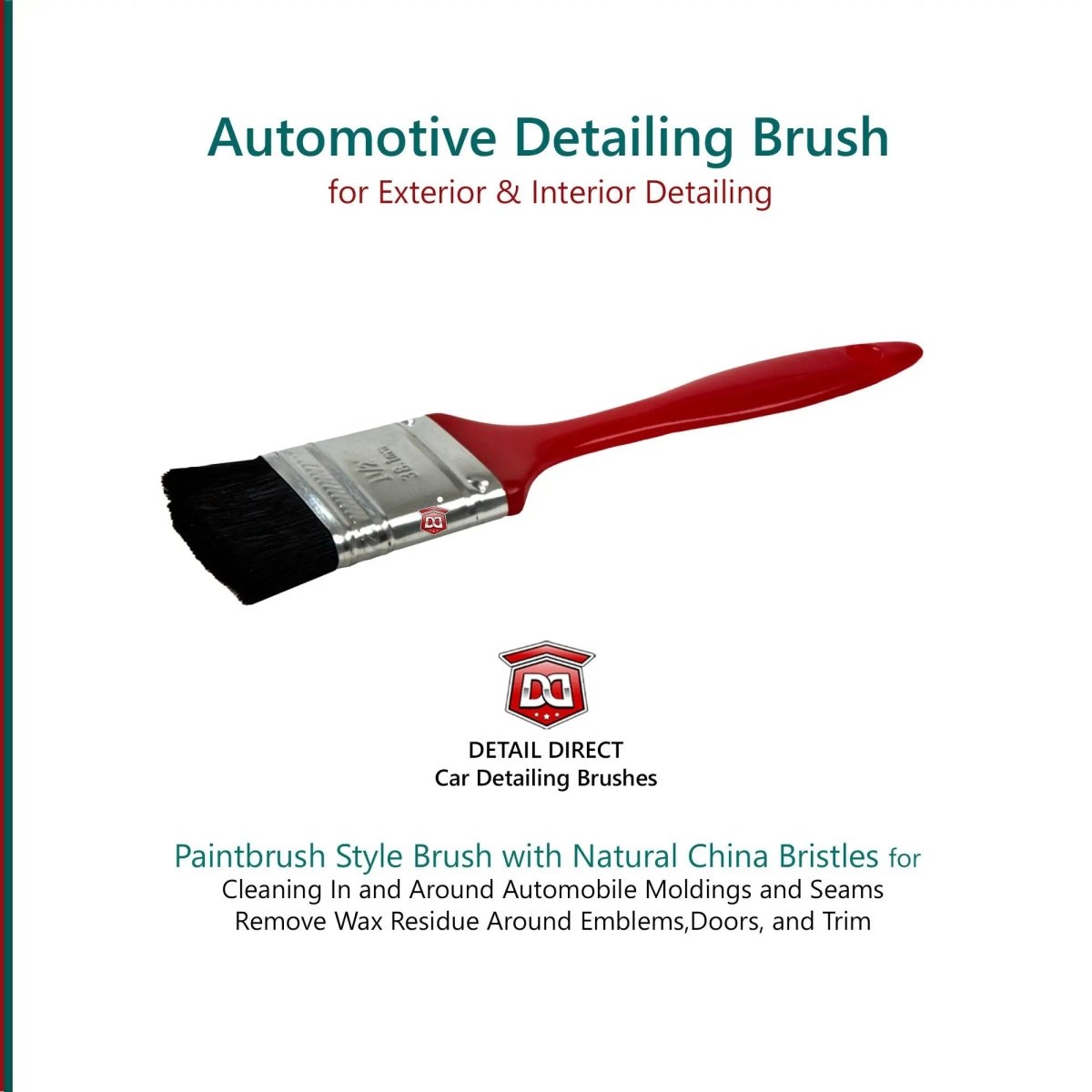 DETAIL DIRECT Car Detailing Brush Red - Detail Direct