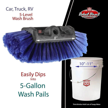 DETAIL DIRECT Car Wash Brush 5-Level with Extra Soft Bristles - Detail Direct