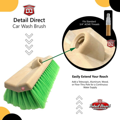 DETAIL DIRECT Car Wash Brush Bi-Level with Extra Soft Bristles - Detail Direct