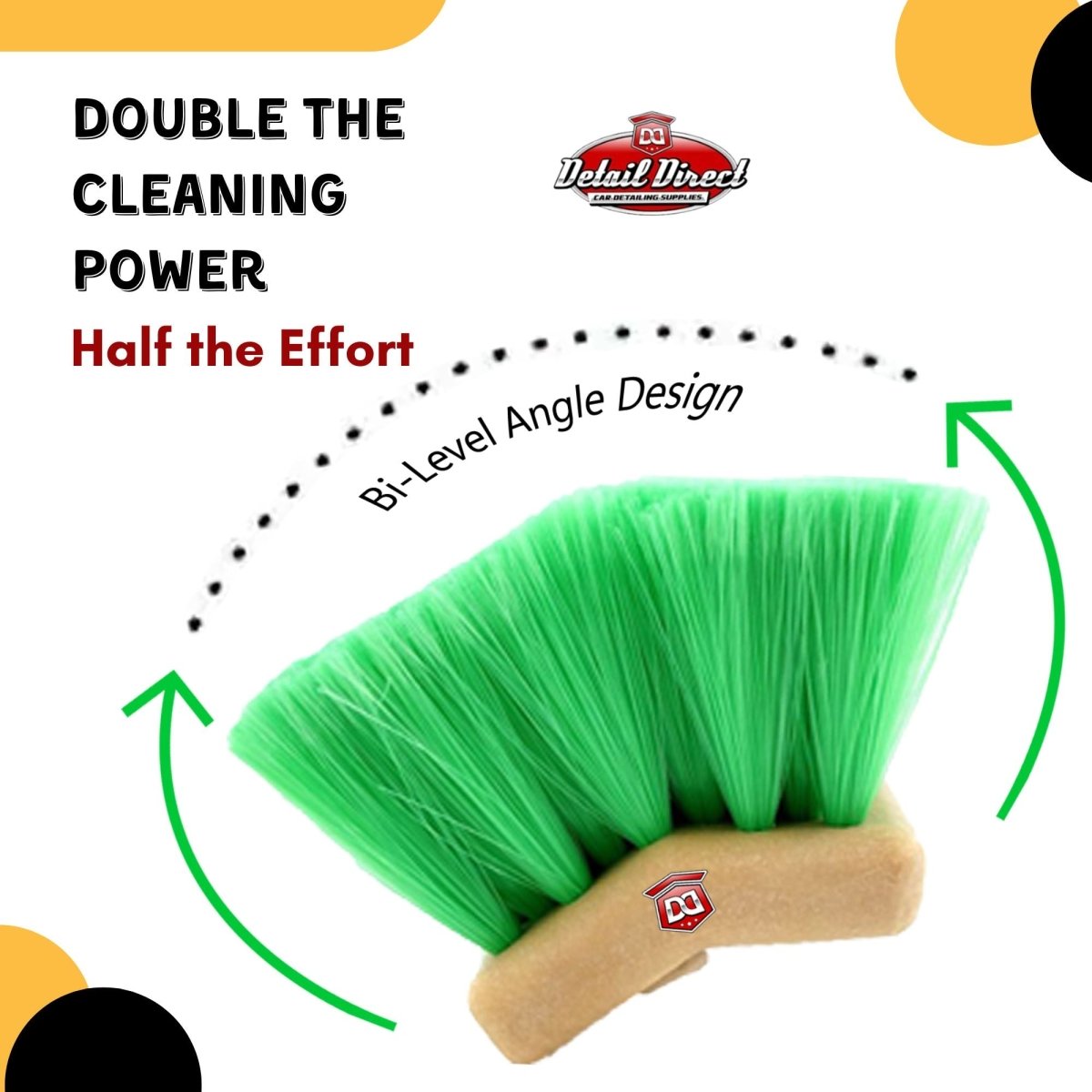 DETAIL DIRECT Car Wash Brush Bi-Level with Extra Soft Bristles - Detail Direct