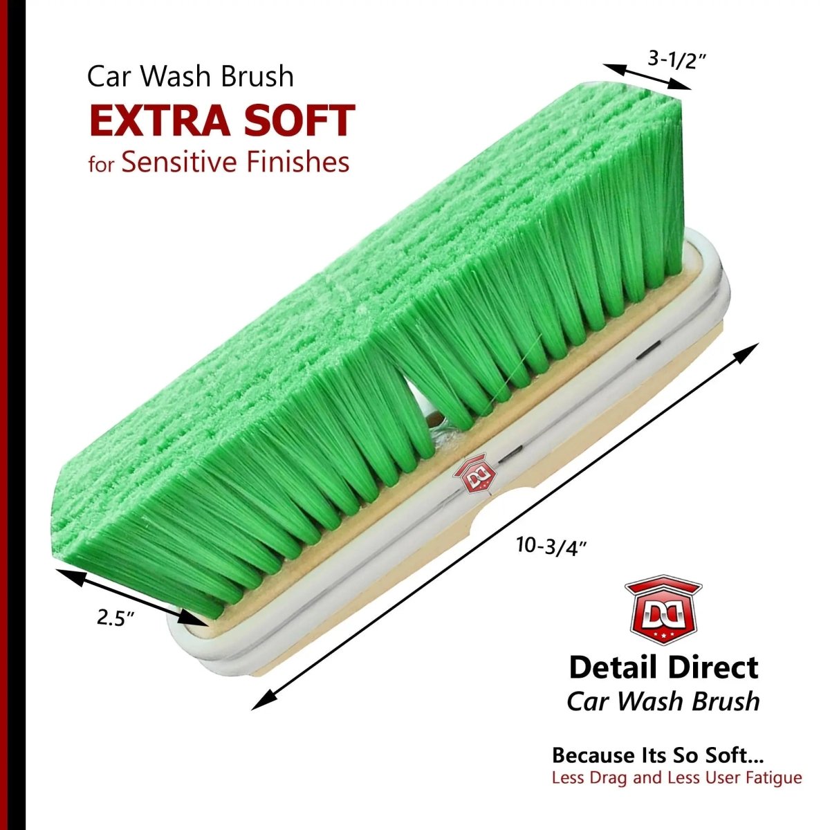 DETAIL DIRECT Car Wash Brush with Extra Soft Bristles - Detail Direct