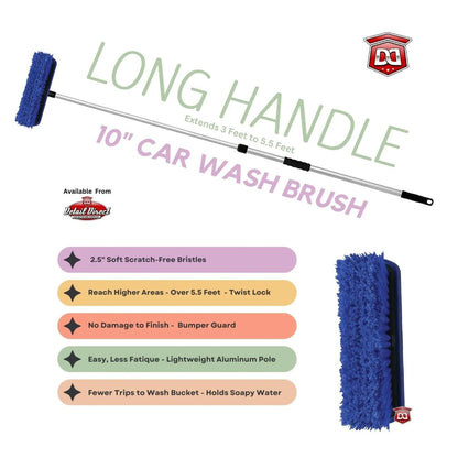 DETAIL DIRECT Car Wash Brush with Telescopic Pole - Detail Direct