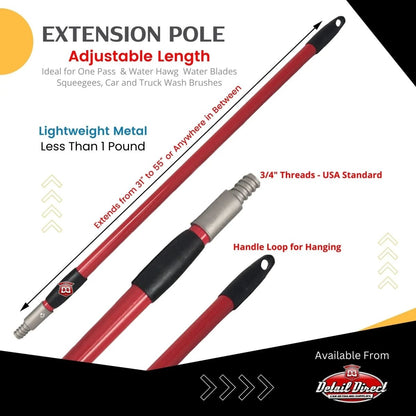 DETAIL DIRECT Car Wash Extension Pole Metal 31-55 Inches - Detail Direct