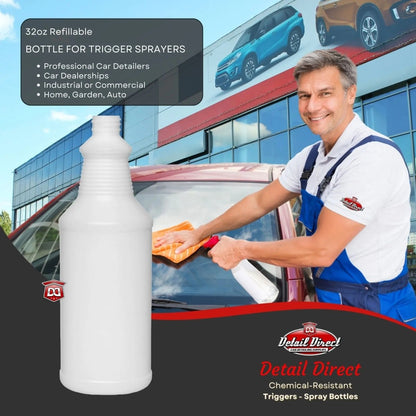 DETAIL DIRECT Carafe Bottle Natural HDPE 32oz - Detail Direct