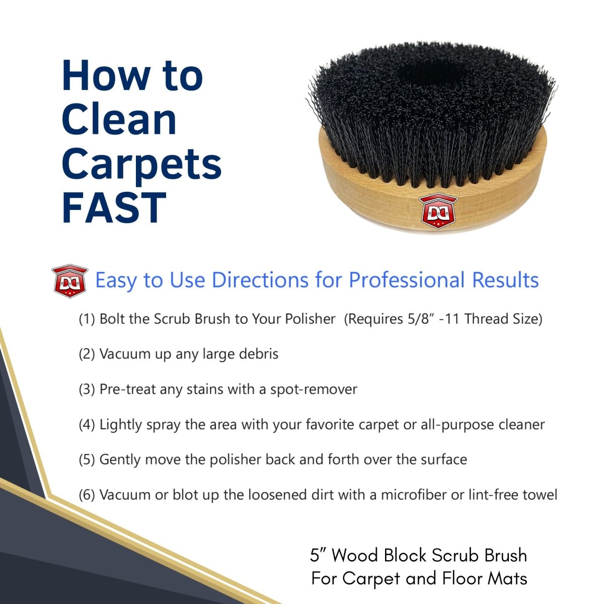 DETAIL DIRECT Carpet Cleaning Brush for High Speed Polisher - Detail Direct