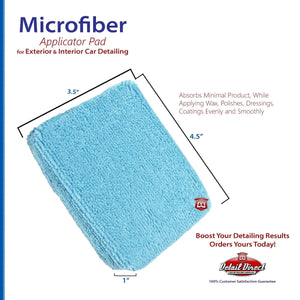 DETAIL DIRECT Deluxe Microfiber Wax Applicator Pad 4.5 x 3.5 x 1 - Detail Direct