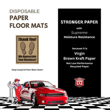 Load image into Gallery viewer, Detail Direct Disposable Virgin Brown Kraft Paper Floor Mats (500 Pack) - Detail Direct