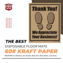 Load image into Gallery viewer, Detail Direct Disposable Virgin Brown Kraft Paper Floor Mats (500 Pack) - Detail Direct