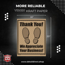 Load image into Gallery viewer, Detail Direct Disposable Virgin Brown Kraft Paper Floor Mats (500 Pack) - Detail Direct