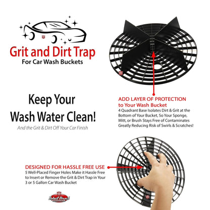 DETAIL DIRECT Grit and Dirt Trap Car Wash Bucket Insert (Color Choices) - Detail Direct