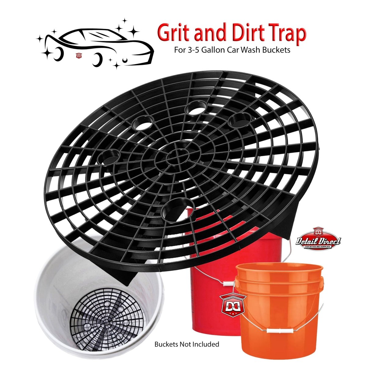 DETAIL DIRECT Grit and Dirt Trap Car Wash Bucket Insert (Color Choices) - Detail Direct