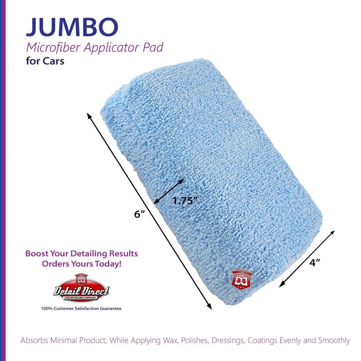 DETAIL DIRECT Microfiber Applicator Pad Jumbo 4 x 6 - Detail Direct