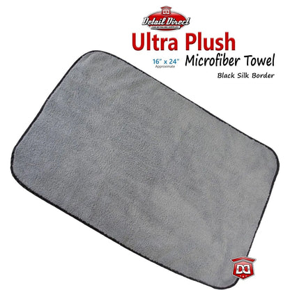 DETAIL DIRECT Microfiber Towel 16 x 24 Plush with a Silk Border - Detail Direct