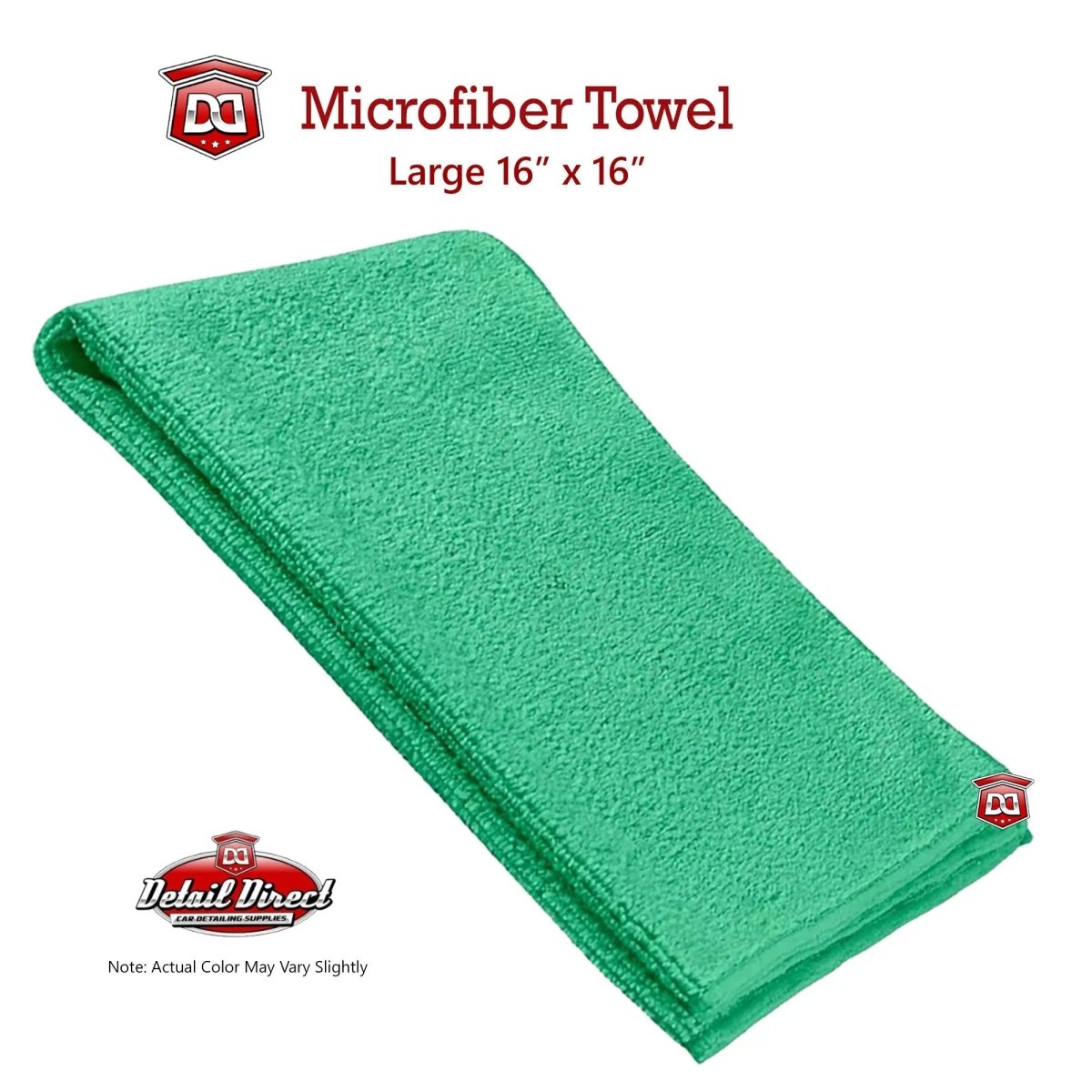 DETAIL DIRECT Microfiber Towels 16 x 16 (Choose Color) - Detail Direct