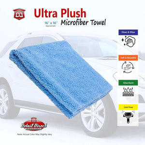 DETAIL DIRECT Microfiber Towels Edgeless 16 x 16 Blue - Detail Direct