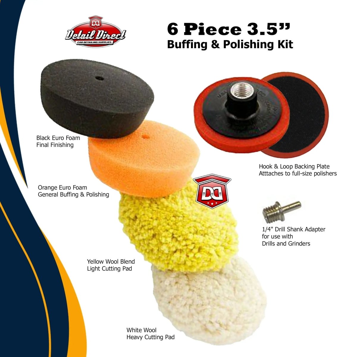 DETAIL DIRECT Mini Pad 3.5" Polishing Kit - Detail Direct