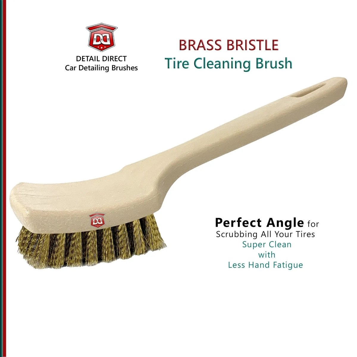 DETAIL DIRECT Tire Brush Brass Bristles - Detail Direct