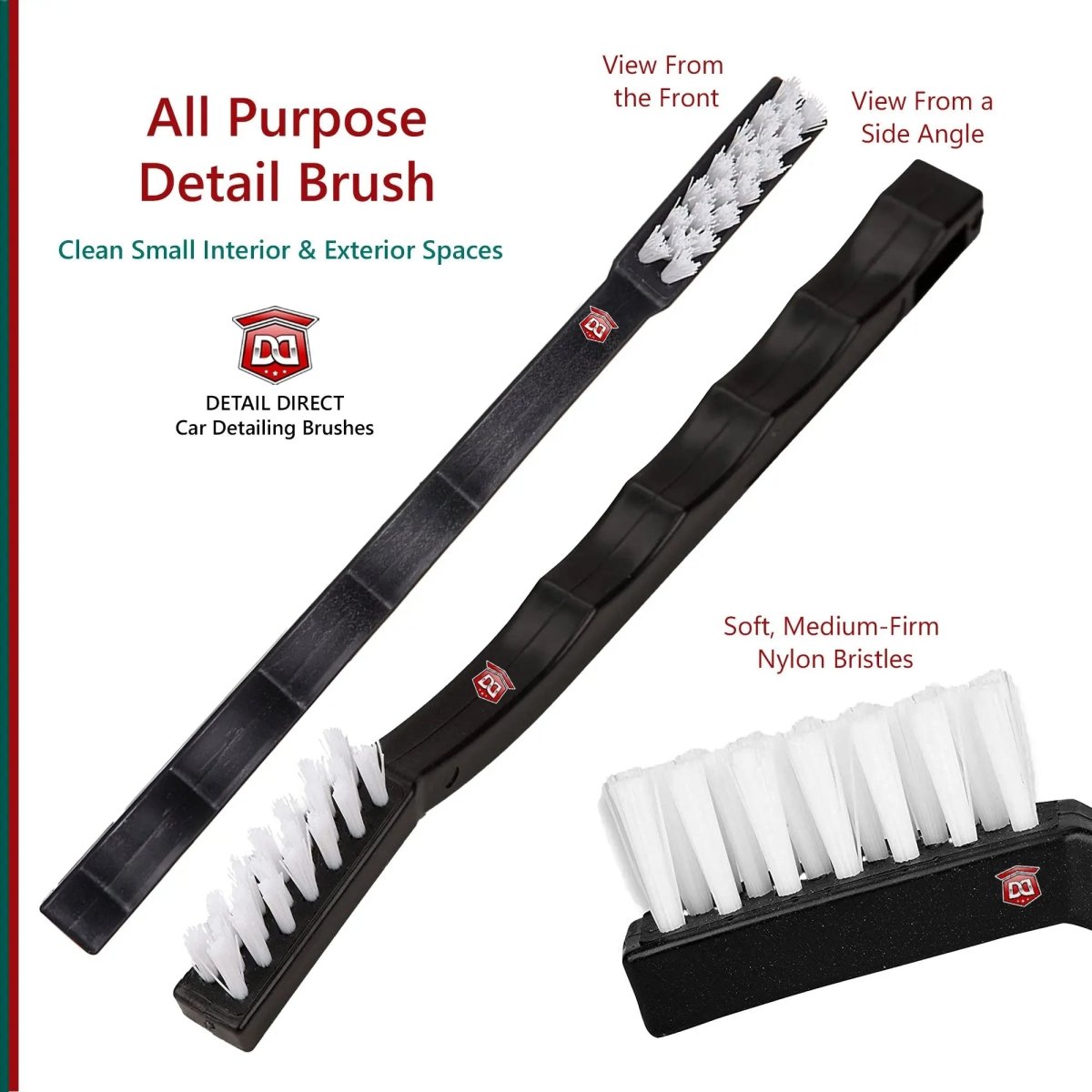 DETAIL DIRECT Toothbrush Style Detail Brush Nylon Bristle - Detail Direct