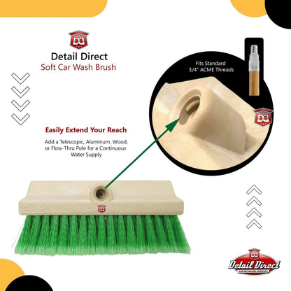 DETAIL DIRECT Truck Wash Brush Bi-Level Design with Soft Bristles - Detail Direct