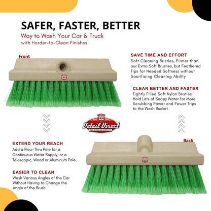 DETAIL DIRECT Truck Wash Brush Bi-Level Design with Soft Bristles - Detail Direct