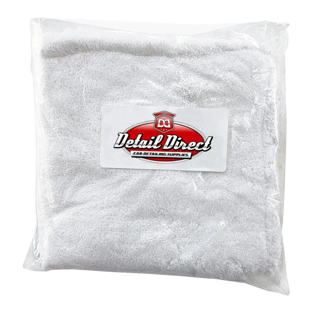 DETAIL DIRECT Ultra Plush White Microfiber Towel 16 x 16 (12 Pack) - Detail Direct