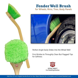 DETAIL DIRECT Wheel and Tire Brush Angled Handle - Detail Direct