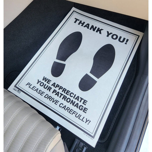 Disposable Automotive Paper Floor Mats - 80# Stock (Package of 500) - Detail Direct